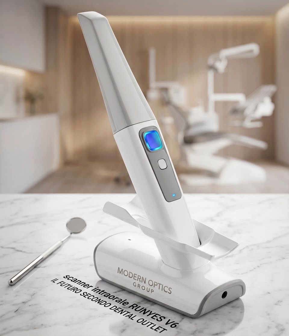 Scanner Intraorale Runyes V6 Wireless – Modern Optics Group con base di ricarica